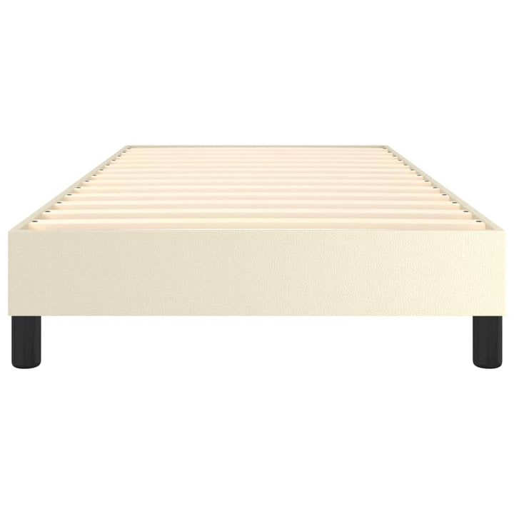 Boxspring sengeramme 90x190 cm kunstlæder brun