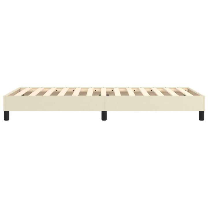 Boxspring sengeramme 90x190 cm kunstlæder brun