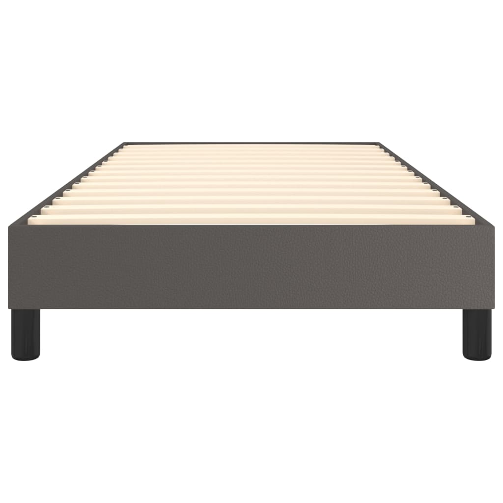 Boxspring sengeramme 90x190 cm kunstlæder grå