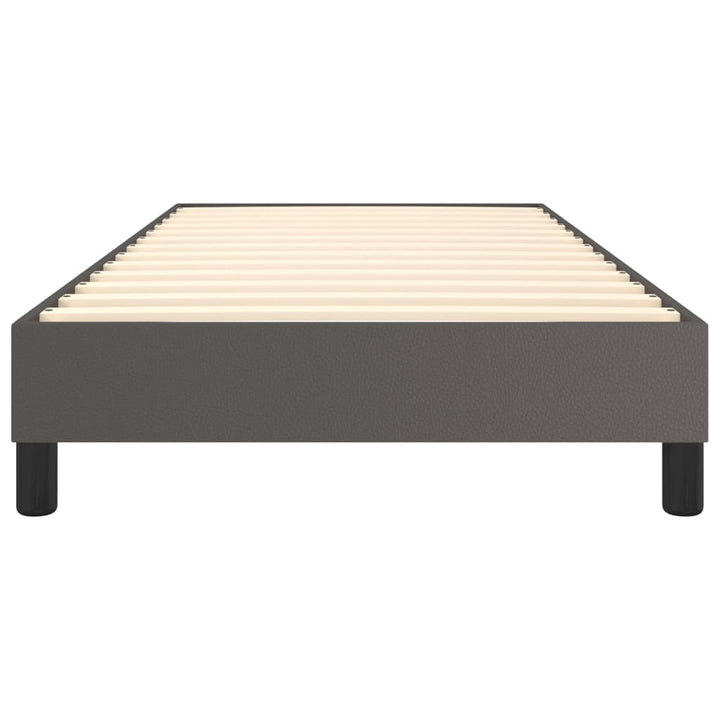 Boxspring sengeramme 90x190 cm kunstlæder grå