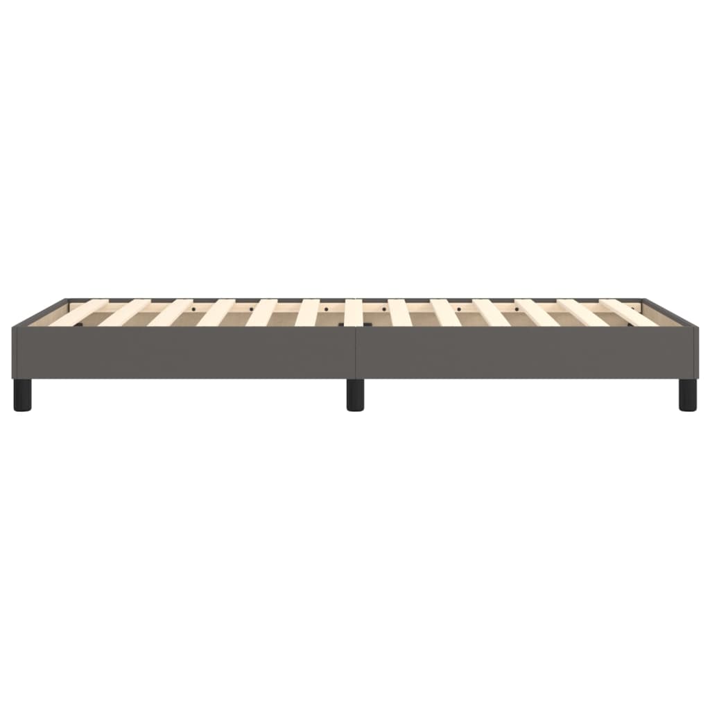 Boxspring sengeramme 90x190 cm kunstlæder grå