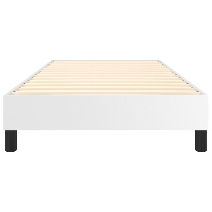 Boxspring sengeramme 90x200 cm kunstlæder hvid