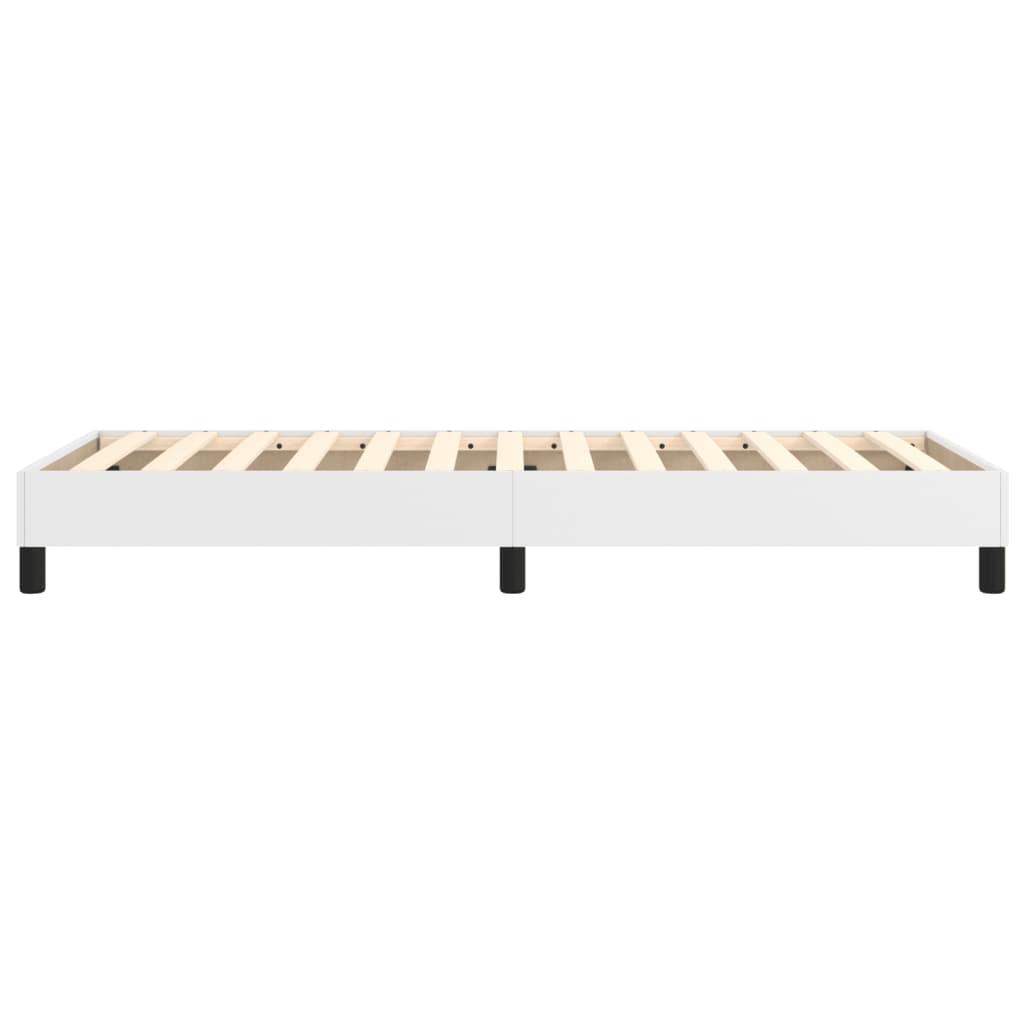 Boxspring sengeramme 90x200 cm kunstlæder hvid