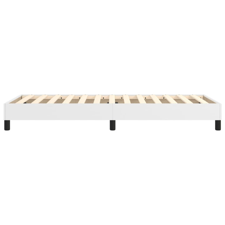 Boxspring sengeramme 90x200 cm kunstlæder hvid
