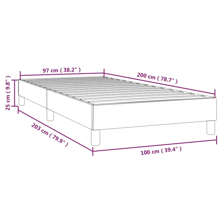 Boxspring sengeramme 100x200 cm kunstlæder sort
