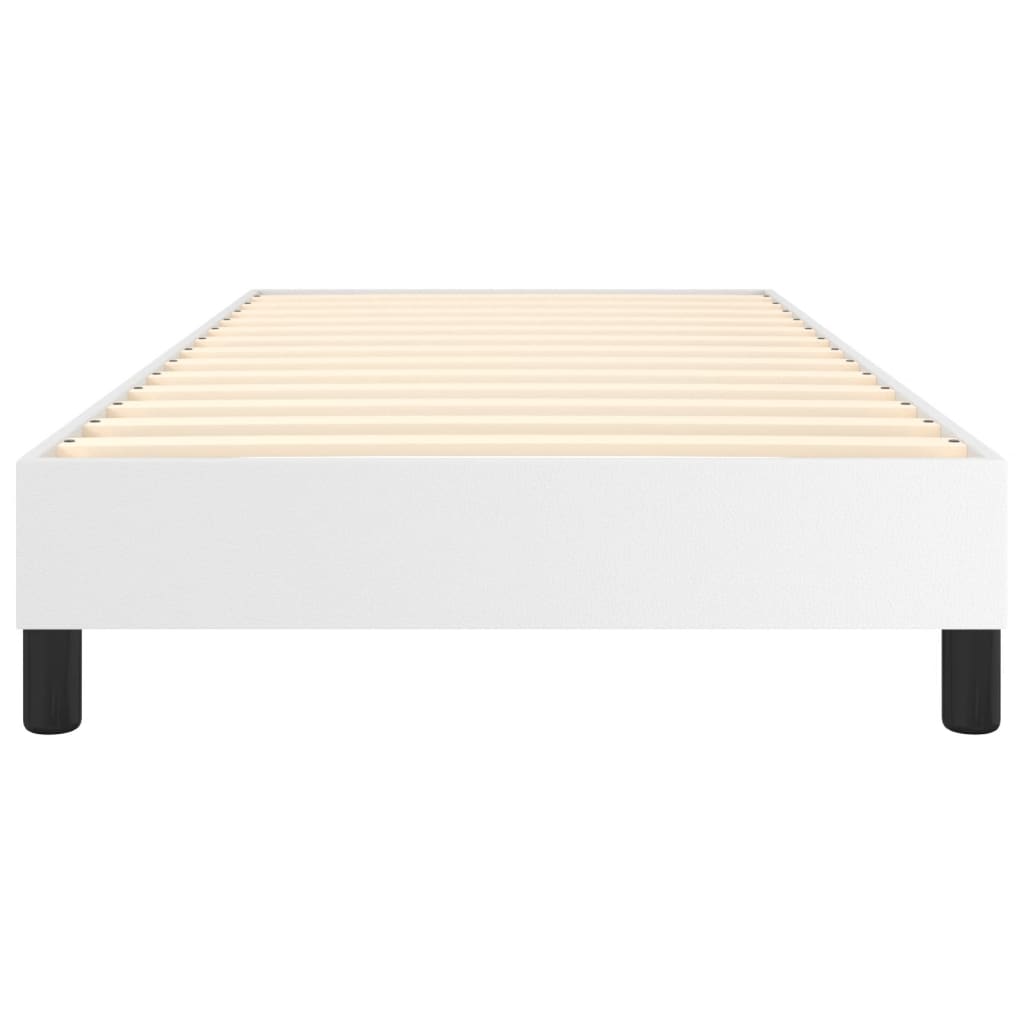 Boxspring sengeramme 100x200 cm kunstlæder hvid