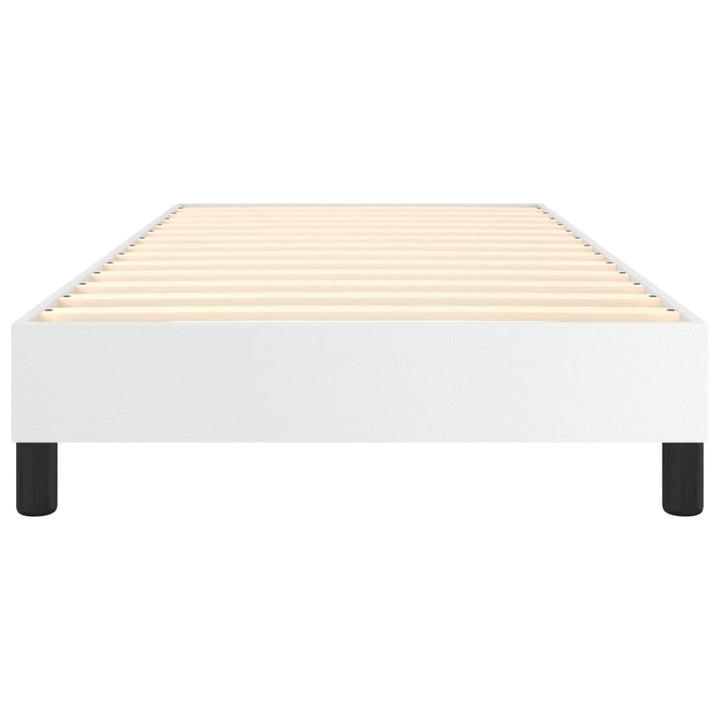 Boxspring sengeramme 100x200 cm kunstlæder hvid