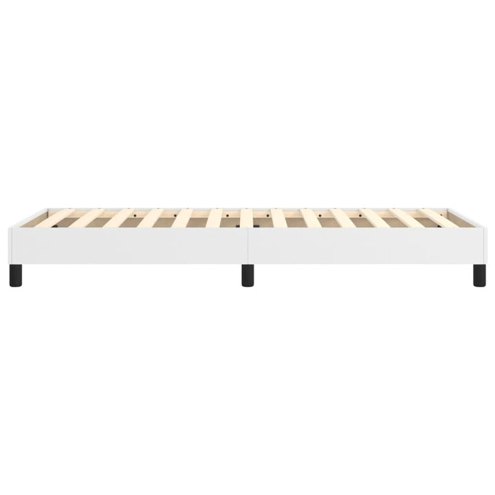 Boxspring sengeramme 100x200 cm kunstlæder hvid