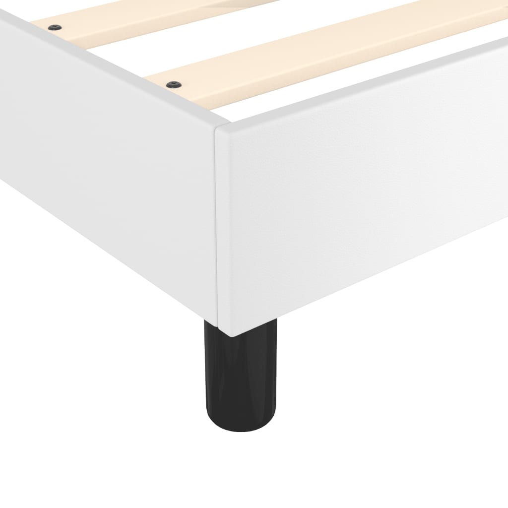 Boxspring sengeramme 100x200 cm kunstlæder hvid