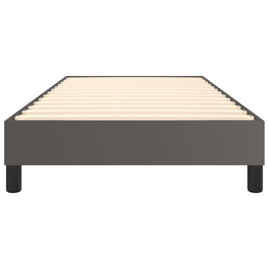 Boxspring sengeramme 100x200 cm kunstlæder grå