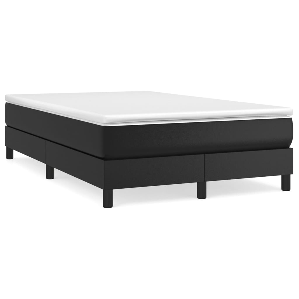 Boxspring sengeramme 120x200 cm kunstlæder sort