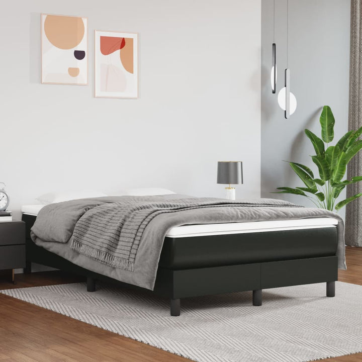 Boxspring sengeramme 120x200 cm kunstlæder sort