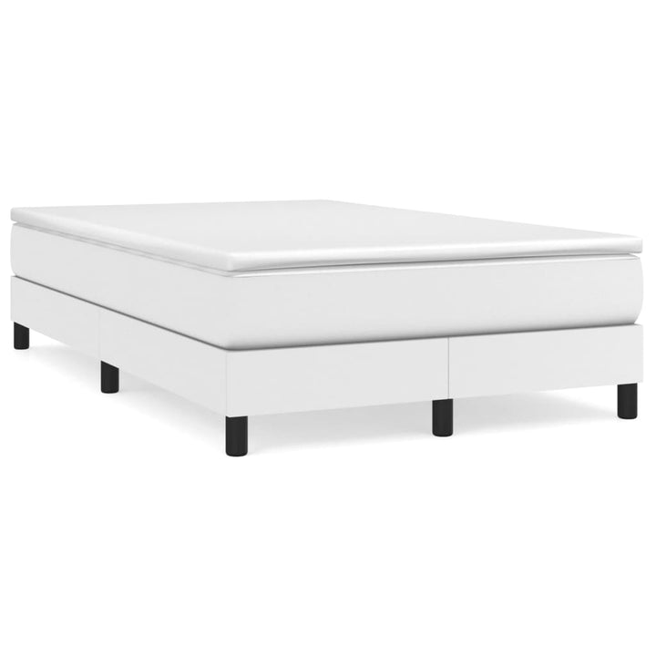 Boxspring sengeramme 120x200 cm kunstlæder hvid
