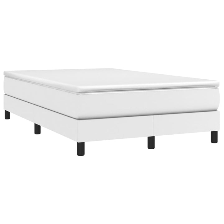 Boxspring sengeramme 120x200 cm kunstlæder hvid
