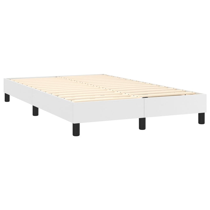Boxspring sengeramme 120x200 cm kunstlæder hvid
