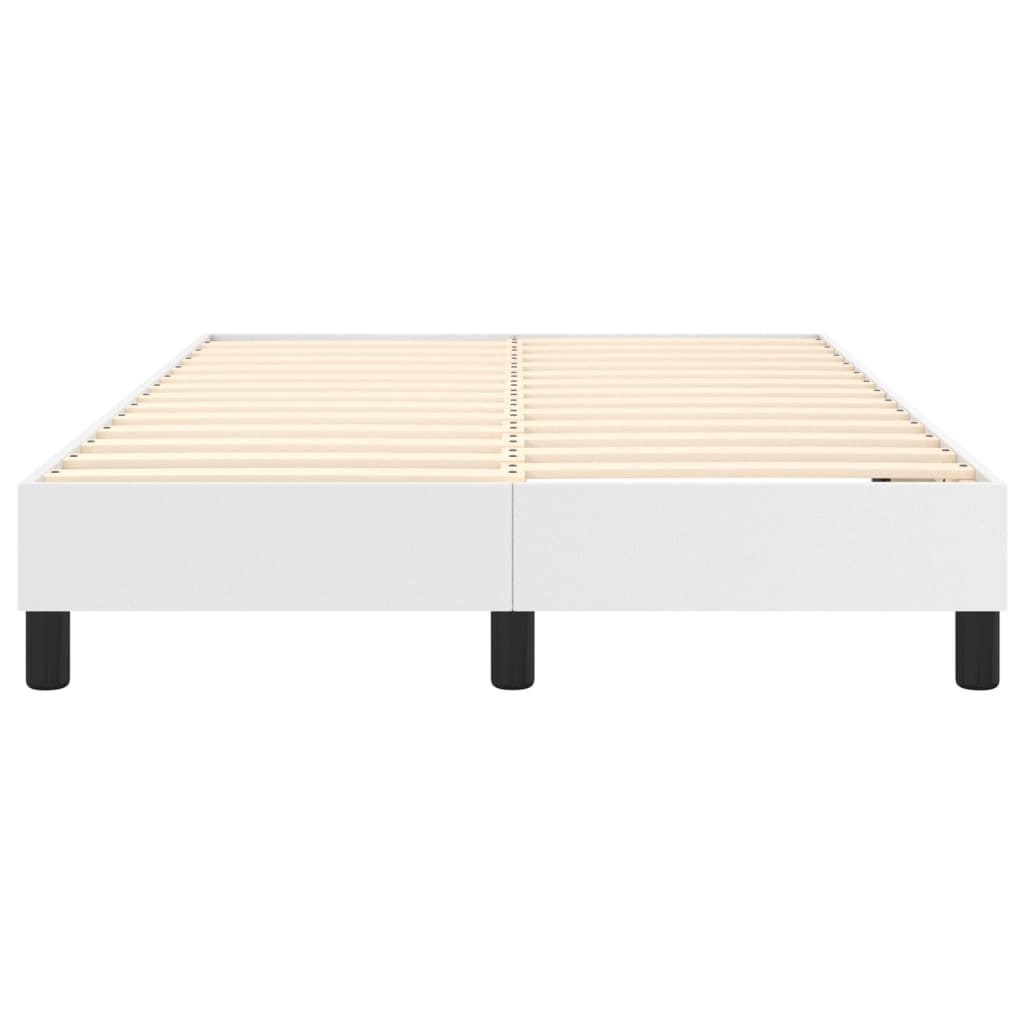 Boxspring sengeramme 120x200 cm kunstlæder hvid