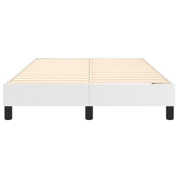 Boxspring sengeramme 120x200 cm kunstlæder hvid