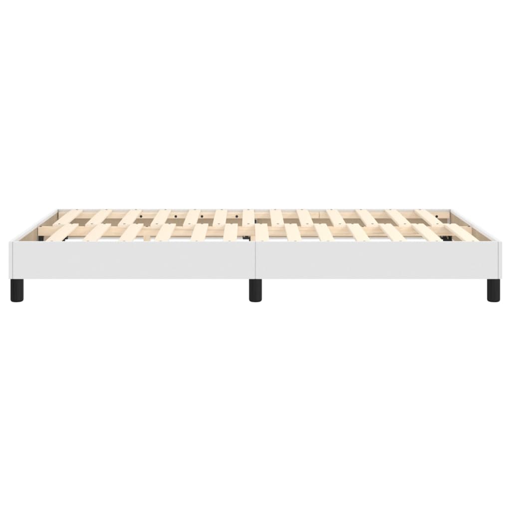 Boxspring sengeramme 120x200 cm kunstlæder hvid