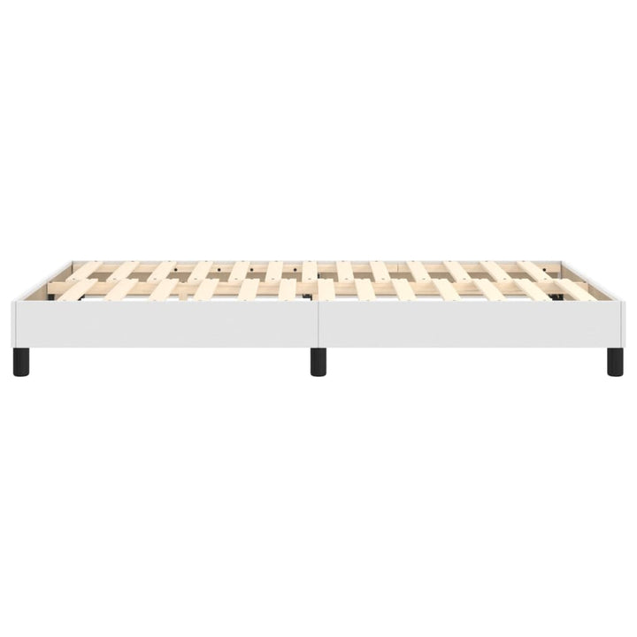 Boxspring sengeramme 120x200 cm kunstlæder hvid