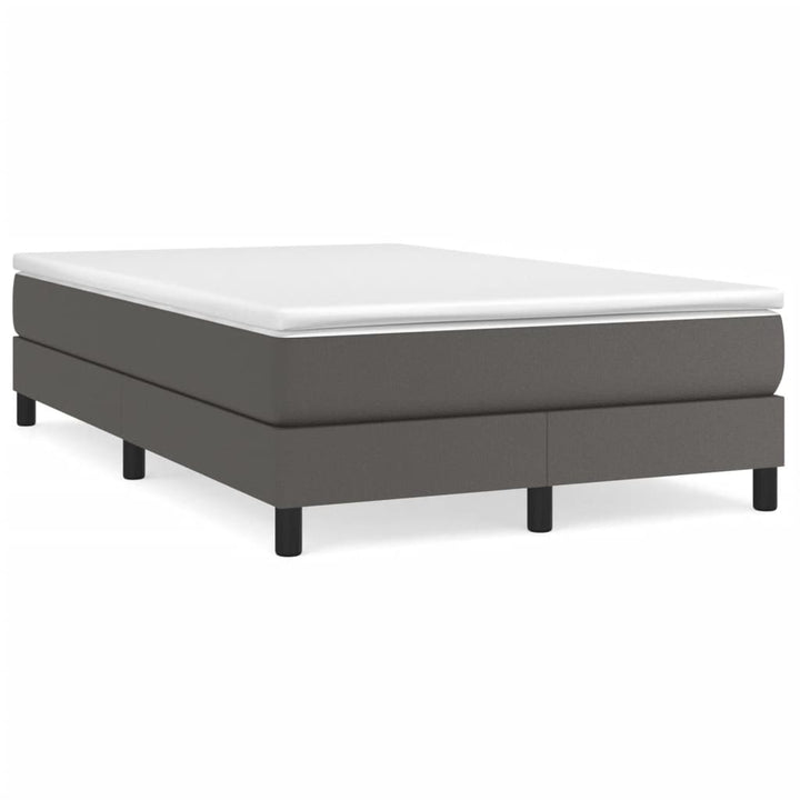 Boxspring sengeramme 120x200 cm kunstlæder grå