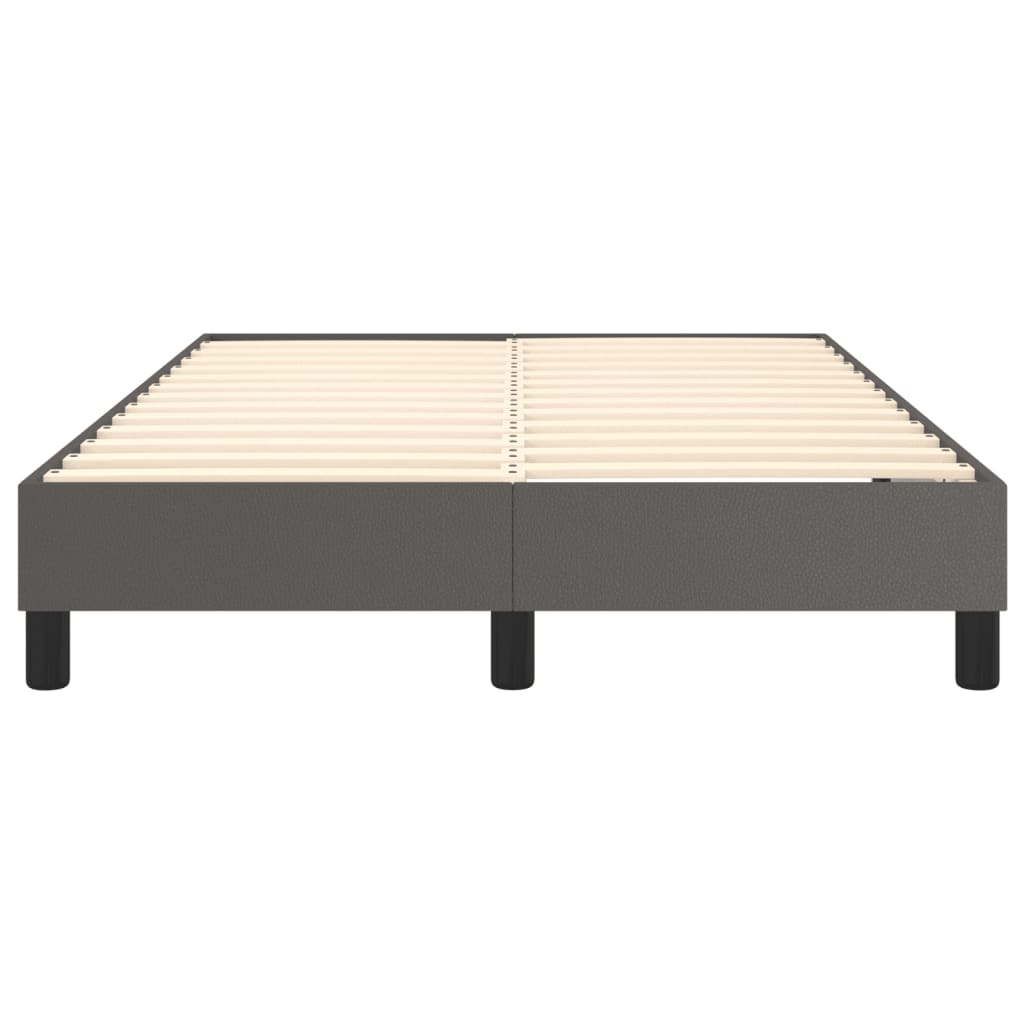 Boxspring sengeramme 120x200 cm kunstlæder grå