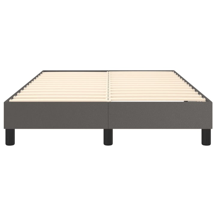 Boxspring sengeramme 120x200 cm kunstlæder grå
