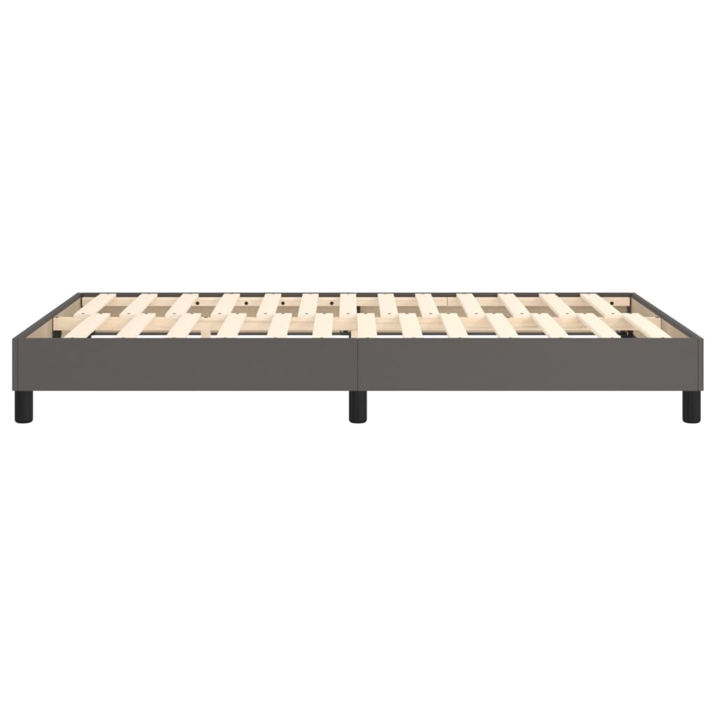 Boxspring sengeramme 120x200 cm kunstlæder grå