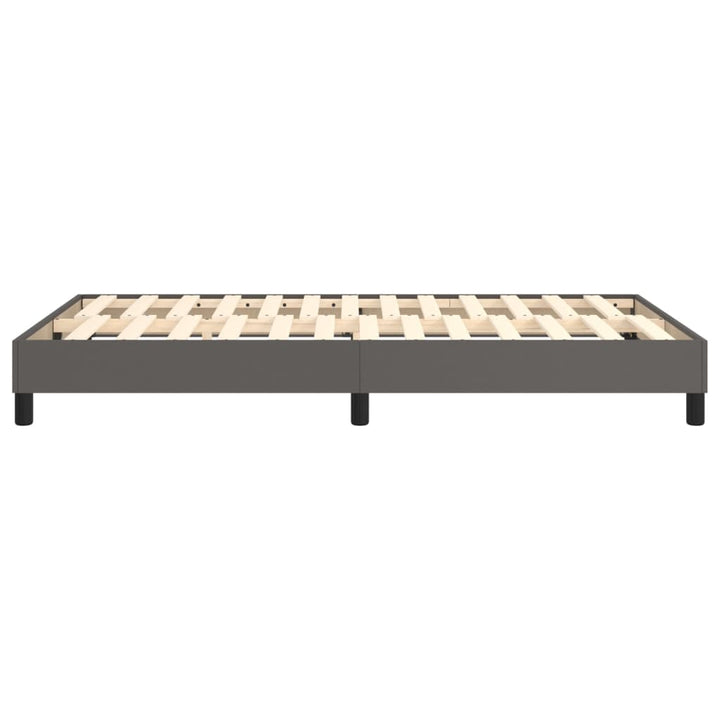 Boxspring sengeramme 120x200 cm kunstlæder grå
