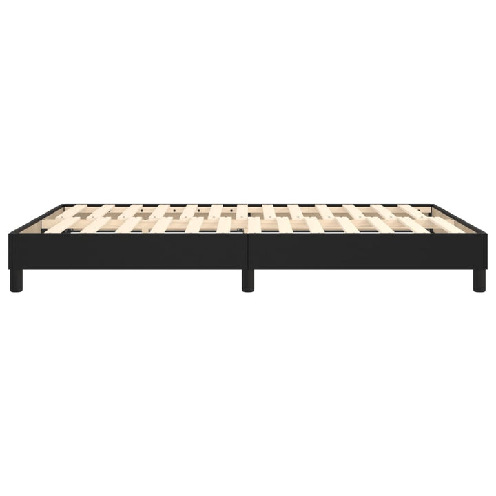 Boxspring sengeramme 140x190 cm kunstlæder sort