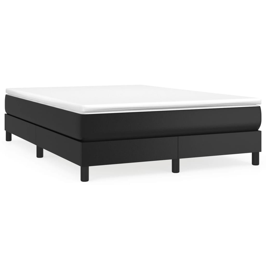 Boxspring sengeramme 140x200 cm kunstlæder sort