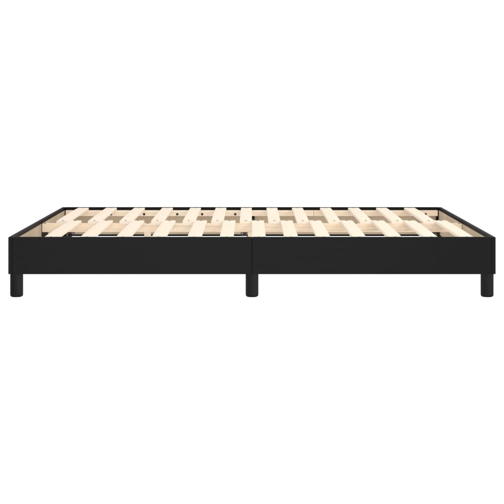 Boxspring sengeramme 140x200 cm kunstlæder sort