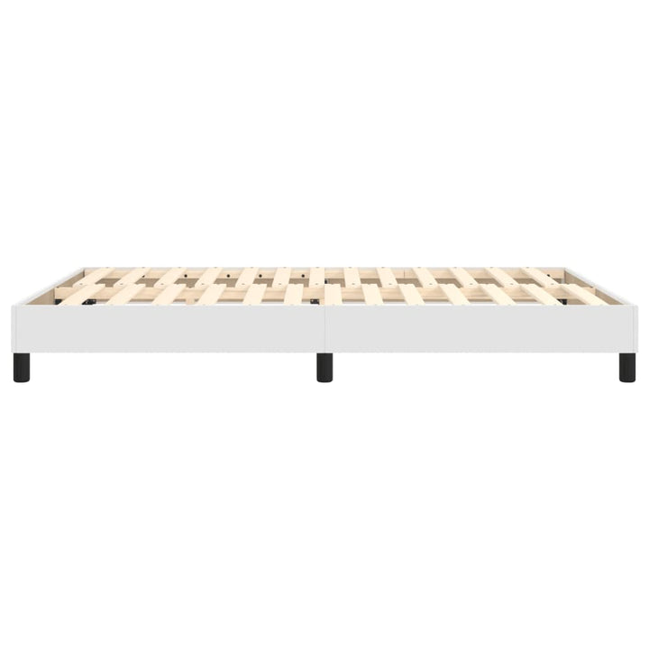 Boxspring sengeramme 140x200 cm kunstlæder hvid
