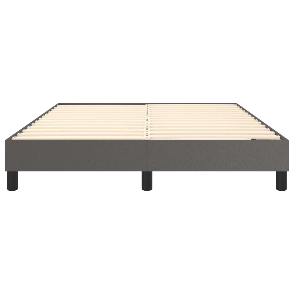 Boxspring sengeramme 140x200 cm kunstlæder grå