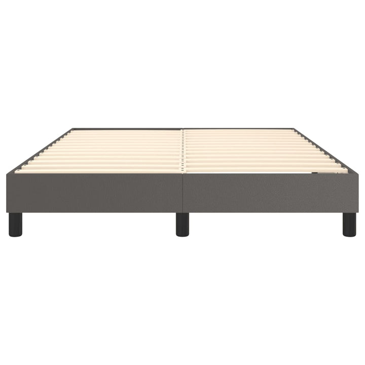 Boxspring sengeramme 140x200 cm kunstlæder grå