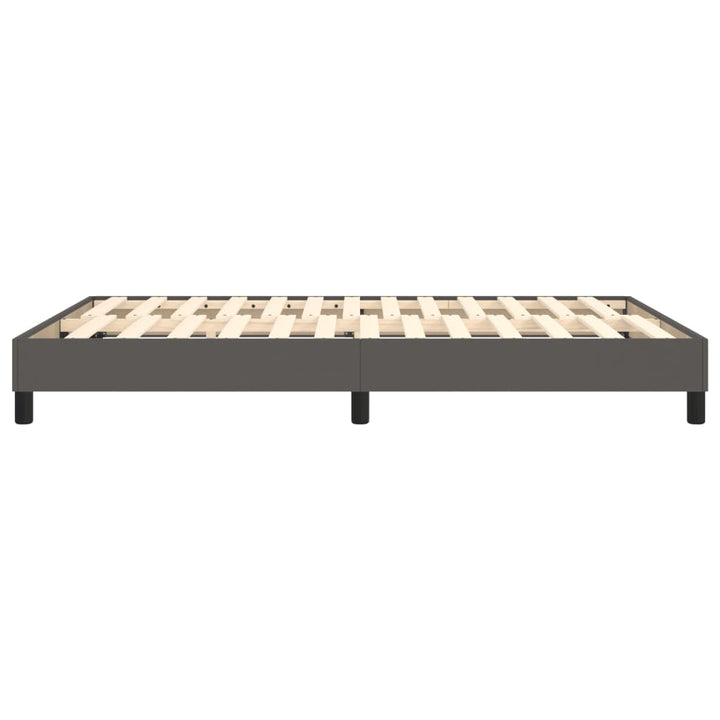 Boxspring sengeramme 140x200 cm kunstlæder grå