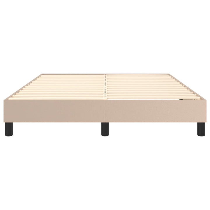 Boxspring sengeramme 140x200 cm kunstlæder cappuccinofarvet