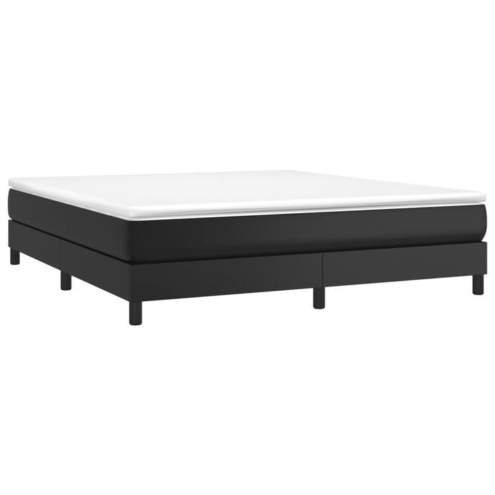 Boxspring sengeramme 160x200 cm kunstlæder sort
