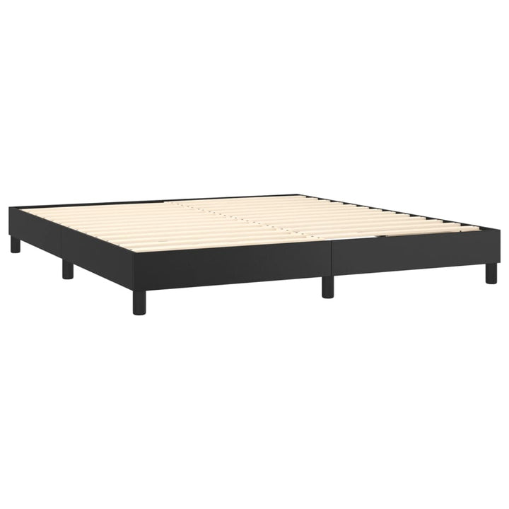 Boxspring sengeramme 160x200 cm kunstlæder sort