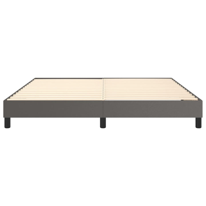 Boxspring sengeramme 160x200 cm kunstlæder grå