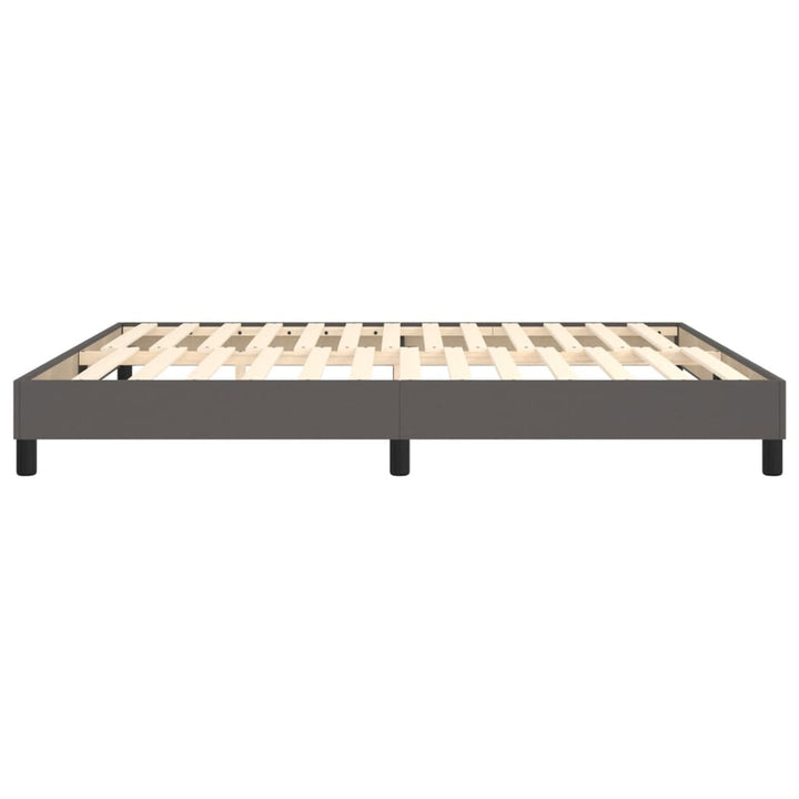 Boxspring sengeramme 160x200 cm kunstlæder grå