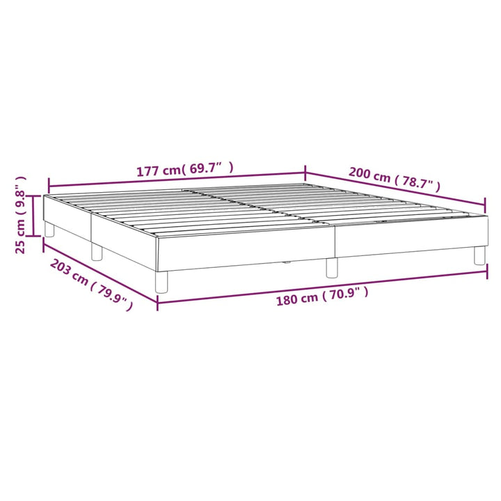 Boxspring sengeramme 180x200 cm kunstlæder sort