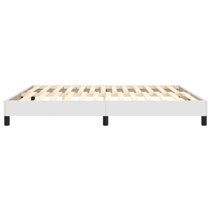 Boxspring sengeramme 180x200 cm kunstlæder hvid