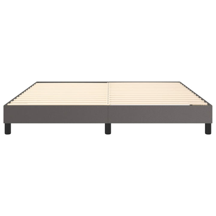 Boxspring sengeramme 180x200 cm kunstlæder grå