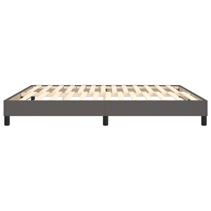Boxspring sengeramme 180x200 cm kunstlæder grå