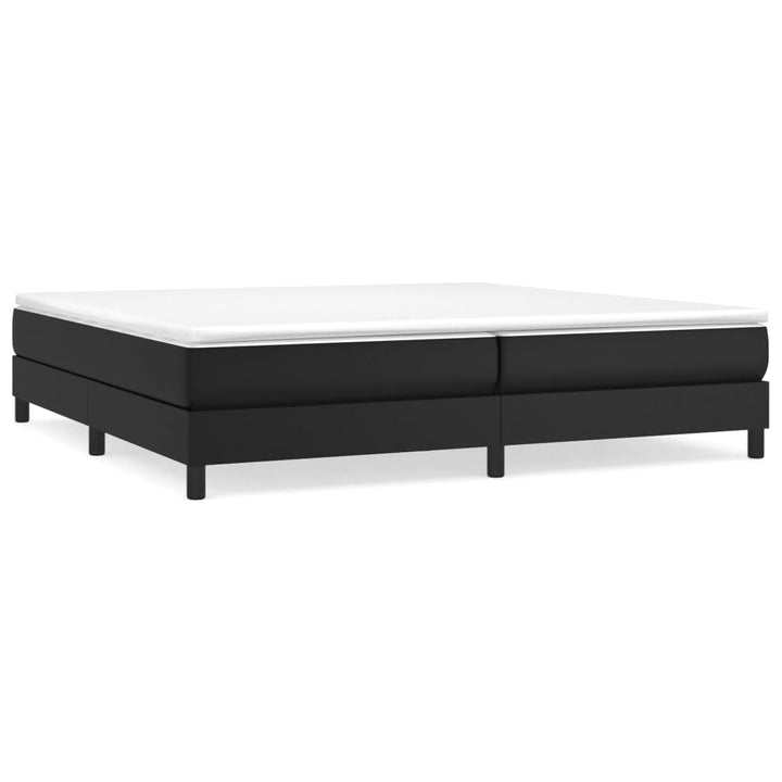 Boxspring sengeramme 200x200 cm kunstlæder sort
