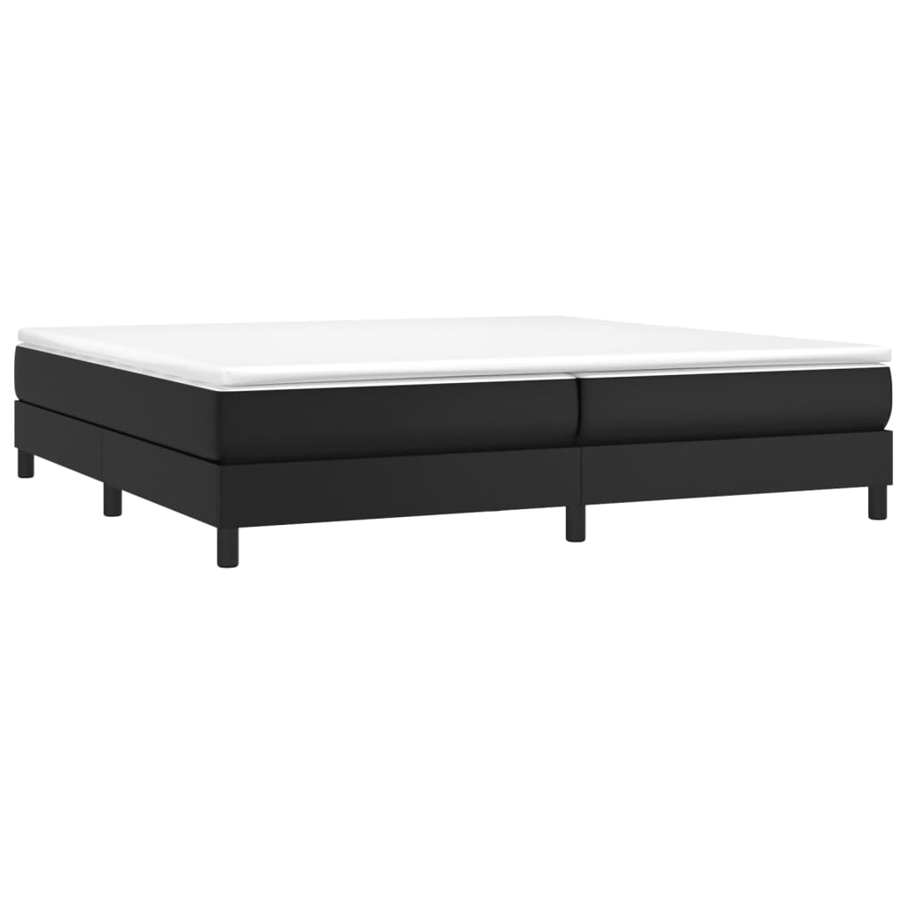 Boxspring sengeramme 200x200 cm kunstlæder sort
