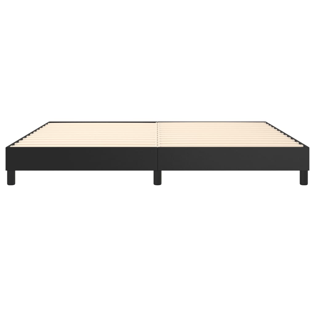 Boxspring sengeramme 200x200 cm kunstlæder sort