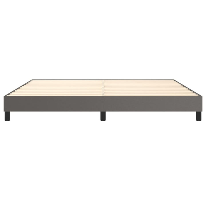 Boxspring sengeramme 200x200 cm kunstlæder grå