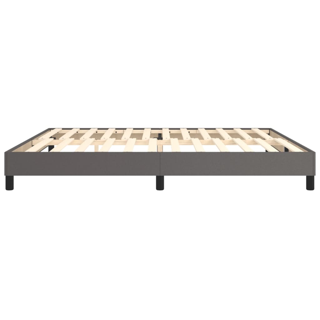 Boxspring sengeramme 200x200 cm kunstlæder grå