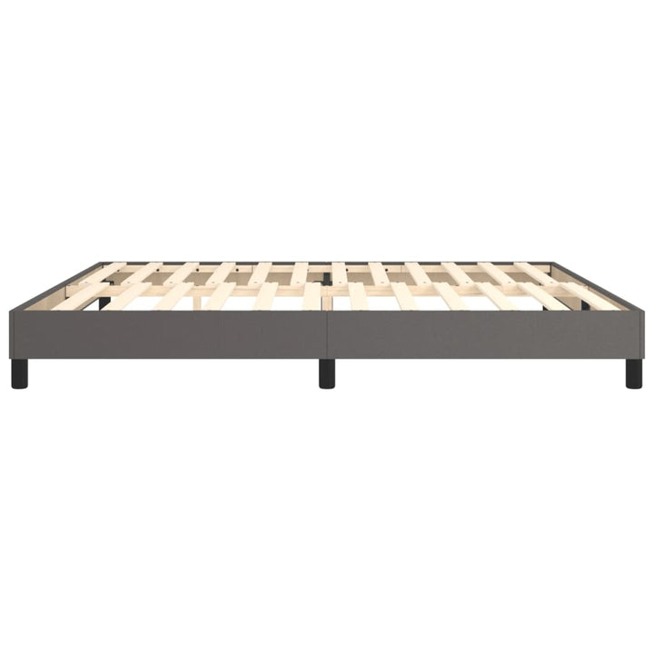 Boxspring sengeramme 200x200 cm kunstlæder grå